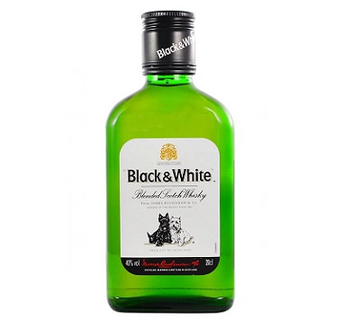 WHISKY ESCOCES BLACK & WHITE 200 ML