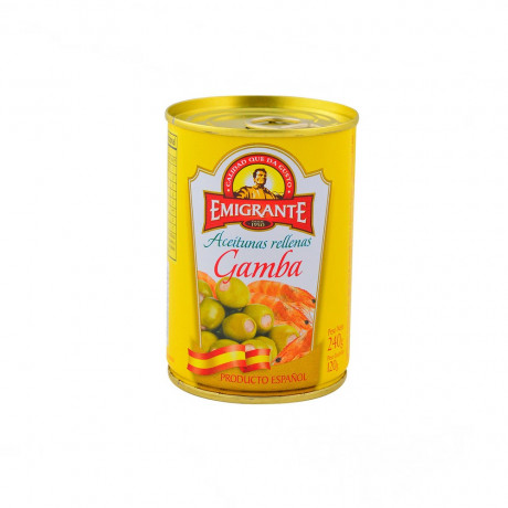 [100001] ACEITUNAS EL EMIGRANTE CON  GAMBA 240 GRAMOS