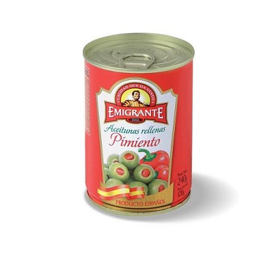 [2530] ACEITUNAS EL EMIGRANTE PIMIENTO 240 GRAMOS