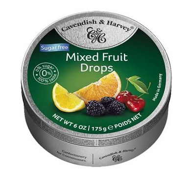 [2543] LATA DE CARAMELOS CAVENDISH MIX FRUIT LIGHT 175 GRAMOS