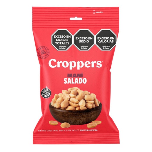 [32238] MANI FRITO CON SAL CROPPERS 100 GRAMOS