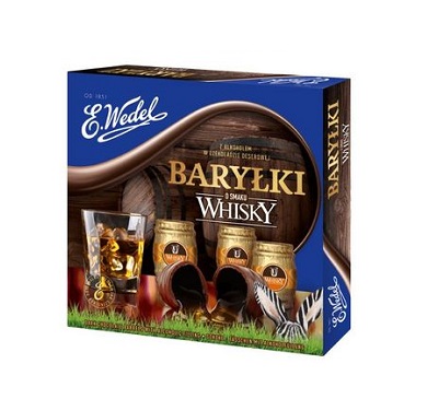[3416] BOMBONERA E WEDEL HAPPY BARRELS WHISKY 200 GRAMOS