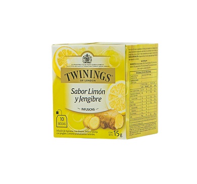 [857] TE TWININGS INFUSION LIMON Y JENGIBRE 10 SOBRES