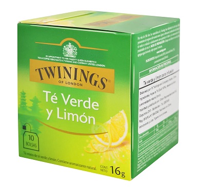 [3813] TE TWININGS VERDE Y LIMON 10 SOBRES