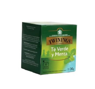 [1801] TE TWININGS VERDE Y MENTA 10 SOBRES