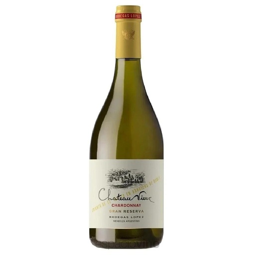[33930] VINO BODEGAS LOPEZ CHATEAU VIEUX GRAN RESERVA CHARDONNAY 750 ML