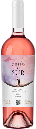 [30563] VINO CRUZ DEL SUR ROSADO TANNAT MERLOT 750 ML