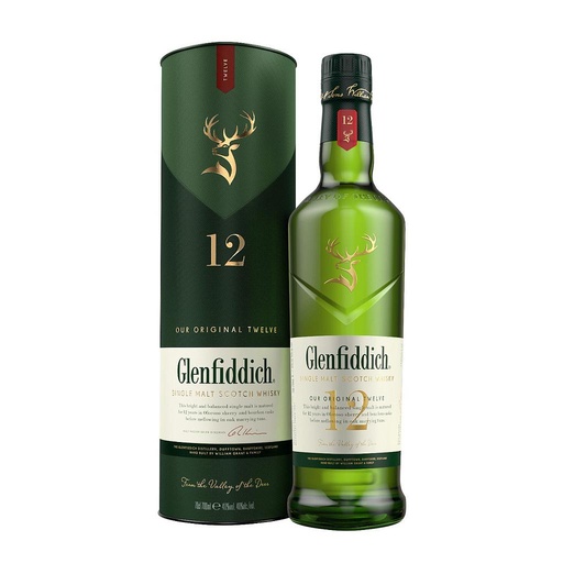 [1215] WHISKY DE MALTA ESCOCES GLENFIDDICH 12 AÑOS 750 ML