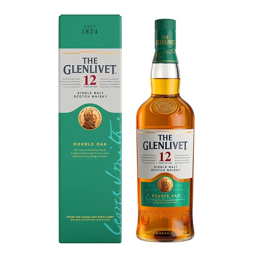 [4091] WHISKY DE MALTA THE GLENLIVET 12 AÑOS 750 ML